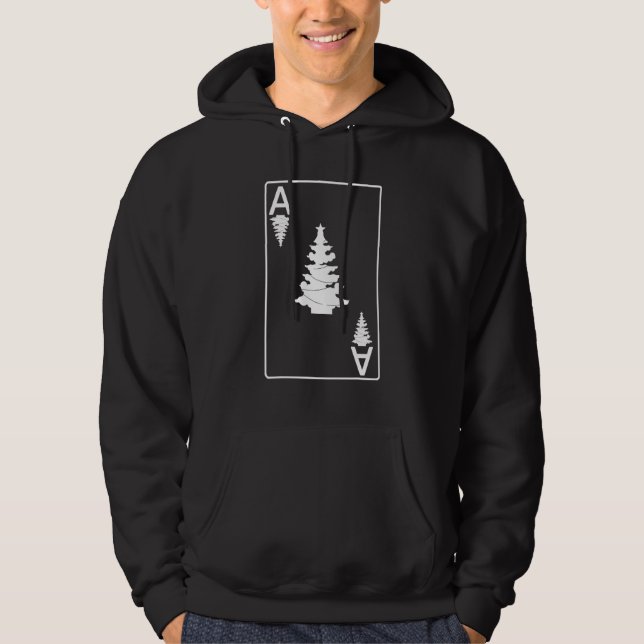 Sudadera As Of Hearts Jugando Tarjeta Árbol De Navidad Gif (Anverso)
