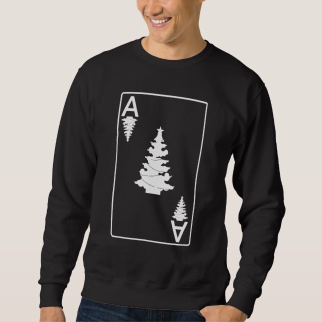 Sudadera As Of Hearts Jugando Tarjeta Árbol De Navidad Gif (Anverso)