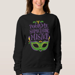Sudadera Ásame Algo, Señor Mardi Gras Mask Fleur de
