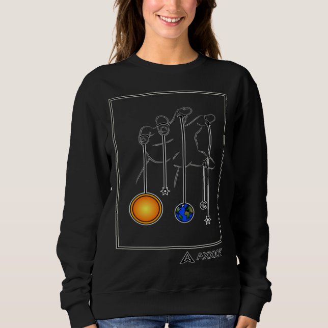Sudadera Ascendancy Axxion Abstract Planets Solar System Sp (Anverso)