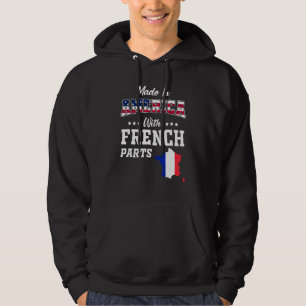 Sudadera Ascendencia de partes francesas de América mapa de