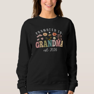 Sudadera Ascendida a Abuela Est 2026 Floral Futuro Abuela