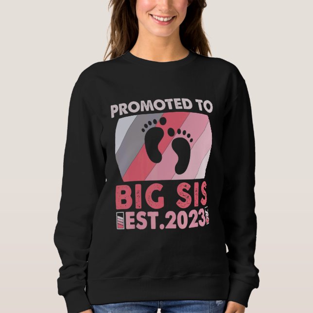 Sudadera Ascendida a Hermana Mayor 2023 Adorable Voy a Ser  (Anverso)