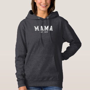Sudadera Ascendida a Mamá 2026 Embarazo Floral Nueva Mamá E