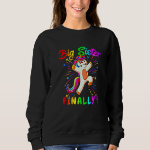 Sudadera Ascendido a Hermana Mayor Finalmente Unicornio Hac