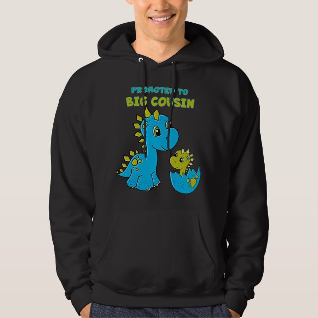 Sudadera Ascendido a primo mayor niño dinosaurio (Anverso)