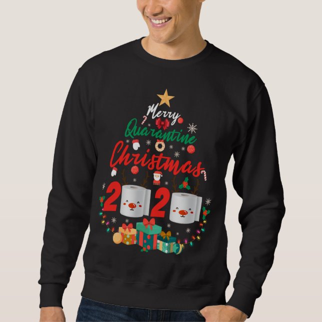 Sudadera Aseo para Navidades de cuarentena de cerezos de fa (Anverso)