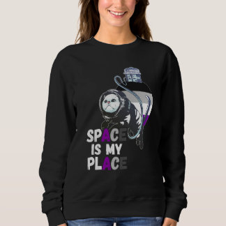 Sudadera Asexual Astronaut Cat Retro Space Is My Place Ace 
