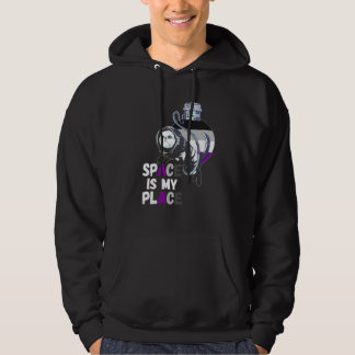 Sudadera Asexual Astronaut Cat Retro Space Is My Place Ace 