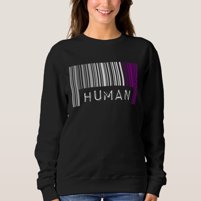 Sudadera Asexual Barcode Pride Human Cute Ace Aesthetic LGB (Anverso)