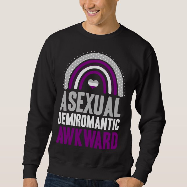 Sudadera Asexual Demiromantic Awkward Asexual Pride Bohemia (Anverso)