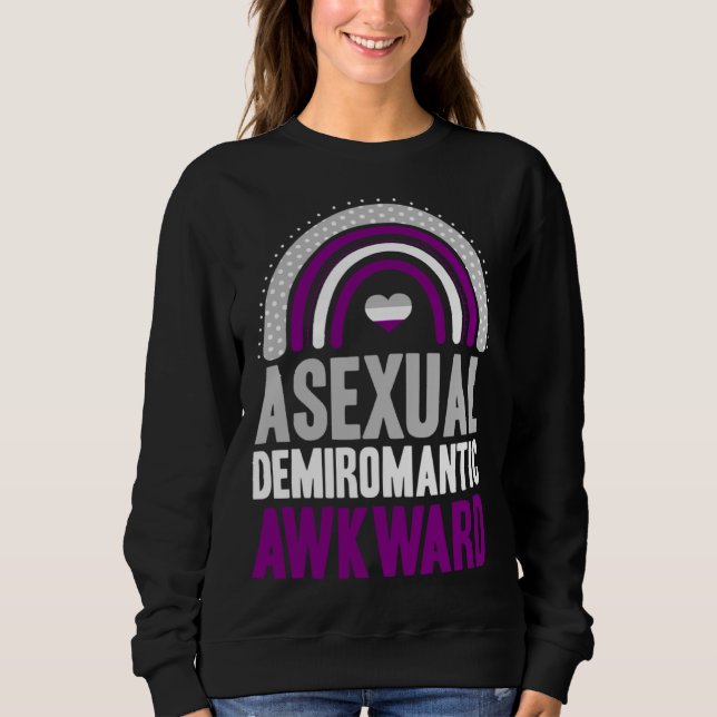 Sudadera Asexual Demiromantic Awkward Asexual Pride Bohemia (Anverso)