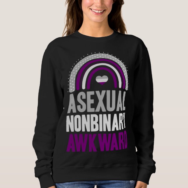 Sudadera Asexual Nonbinary Awkward Asexual Pride Bohemian R (Anverso)