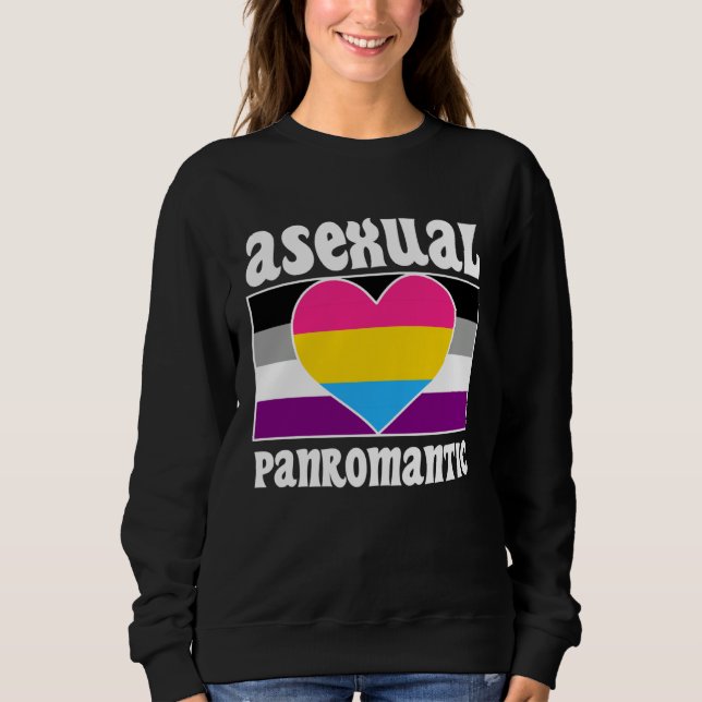 Sudadera Asexual Panromantic Pride Flag Cute  Ace Aesthetic (Anverso)