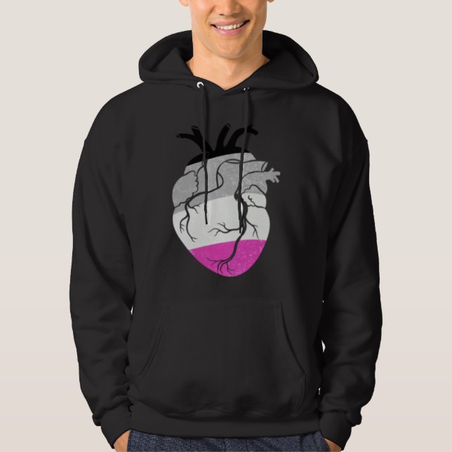 Sudadera Asexual Pride Heart Flag (Anverso)