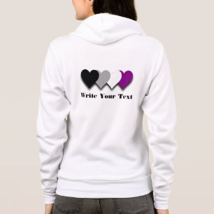 Sudadera Asexualidad corazones de orgullo Hoodie
