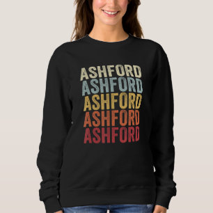 Sudadera Ashford Nueva York Ashford NY Texto Retro Antiguo