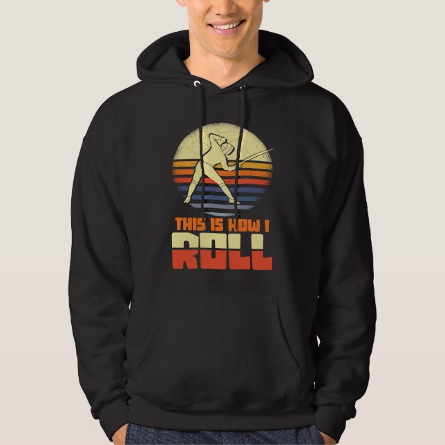 Sudadera Así Es Como Rueda La Espada De Esgrima Saber Flore (Anverso)