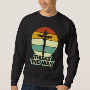 Sudadera Así es Jesús en el Vintag Crucifijo