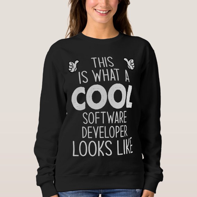 Sudadera Así se ve un desarrollador de software Guay (Anverso)