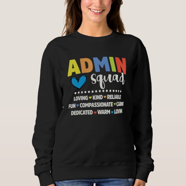 Sudadera Asistente Administrativo Escolar Equipo Principal  (Anverso)