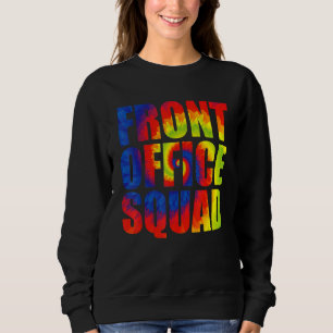 Sudadera Asistente Administrativo Tie Dye Arcoíris Frente F