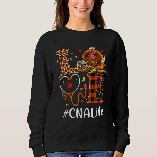 Sudadera Asistente de enfermería certificado Cna ama el día (Anverso)