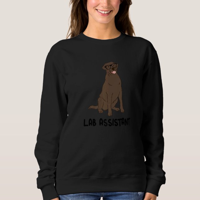 Sudadera Asistente de laboratorio Labrador Retriever de cho (Anverso)