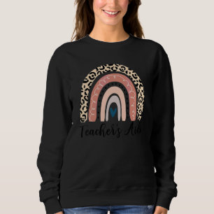 Sudadera Asistente de maestro Leopardo Arcoíris Agradecimie