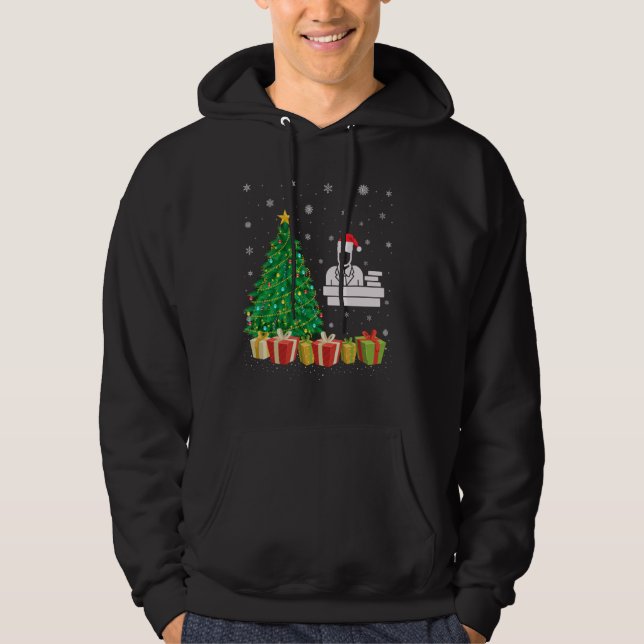 Sudadera Asistente de Santa Hat para iluminación de árbol d (Anverso)