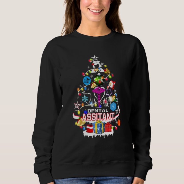 Sudadera Asistente Dental Árbol de Navidad (Anverso)