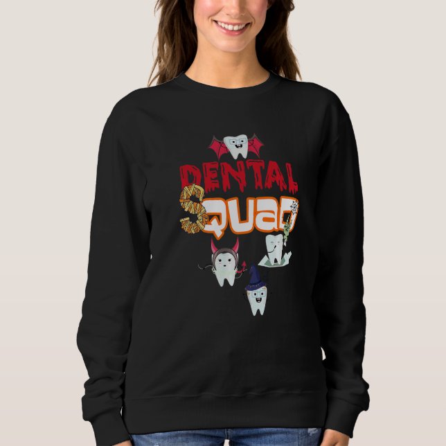 Sudadera Asistente Dental Equipo De Dentista Dientes Hallow (Anverso)