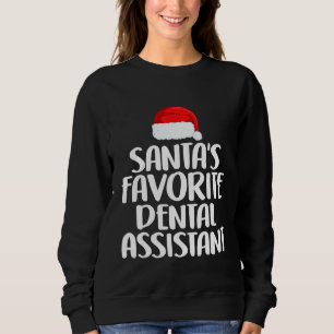 Sudadera Asistente dental favorita de Santa divertida Navid