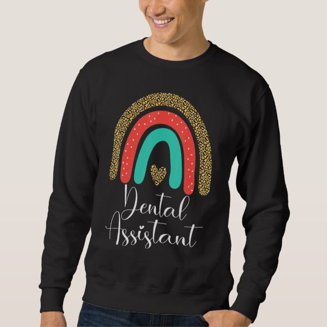 Sudadera Asistente Dental Leopardo Asistente Rda Dentista (Anverso)