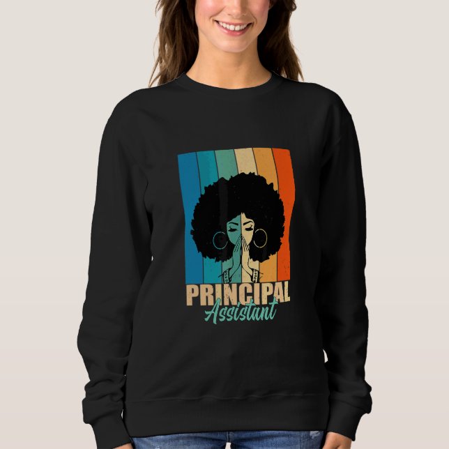 Sudadera Asistente Director Afro Título de Empleo Trabajado (Anverso)