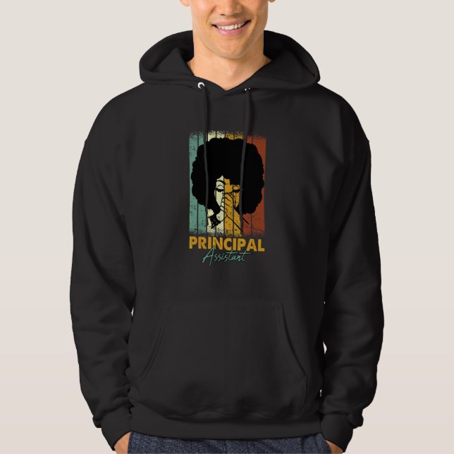 Sudadera Asistente Director Afro Título de Empleo Trabajado (Anverso)