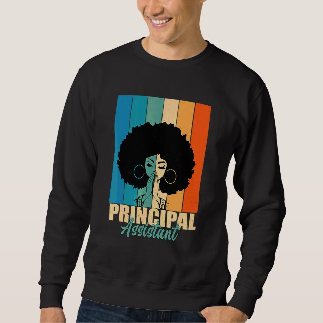 Sudadera Asistente Director Afro Título de Empleo Trabajado (Anverso)