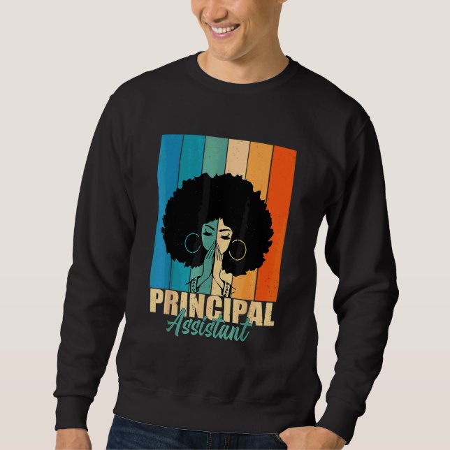 Sudadera Asistente Director Afro Título de Empleo Trabajado (Anverso)