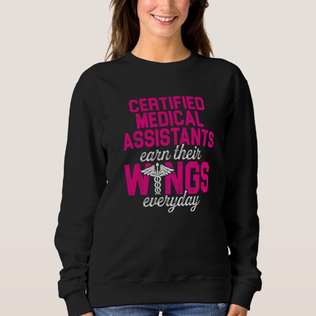 Sudadera Asistente Médico Certificado por Cma Earn Wing Ass (Anverso)