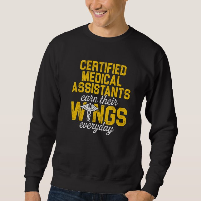 Sudadera Asistente Médico Certificado por Cma Earn Wing Ass (Anverso)