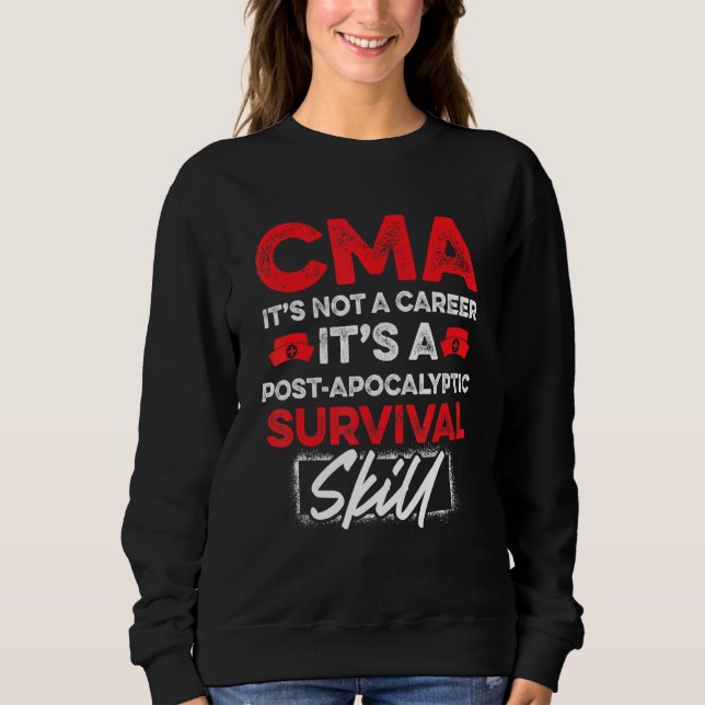 Sudadera Asistente Médico Certificado por Cma Práctica de V (Anverso)