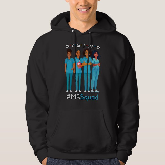 Sudadera Asistente Médico Escuadrón de Mamáes Negras Escuad (Anverso)