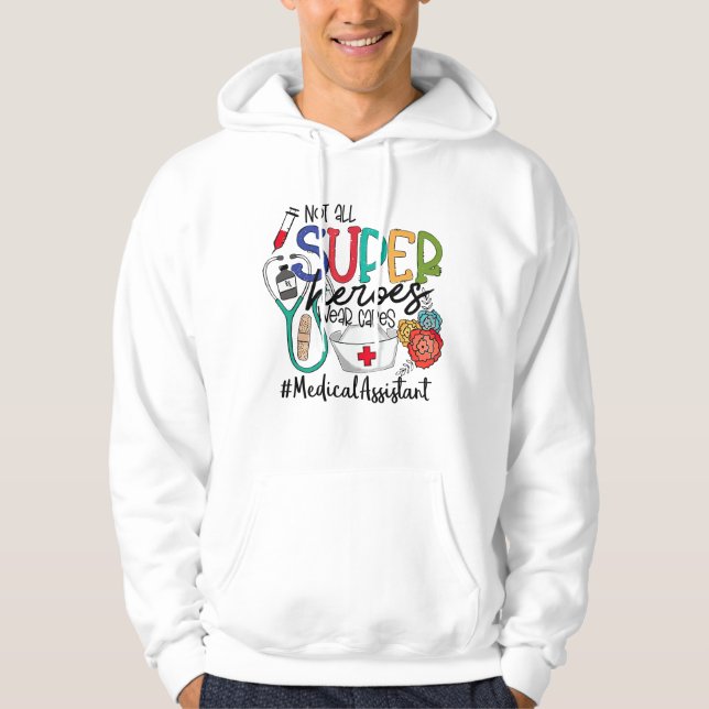 Sudadera Asistente médico no todos los superhéroes usan cap (Anverso)