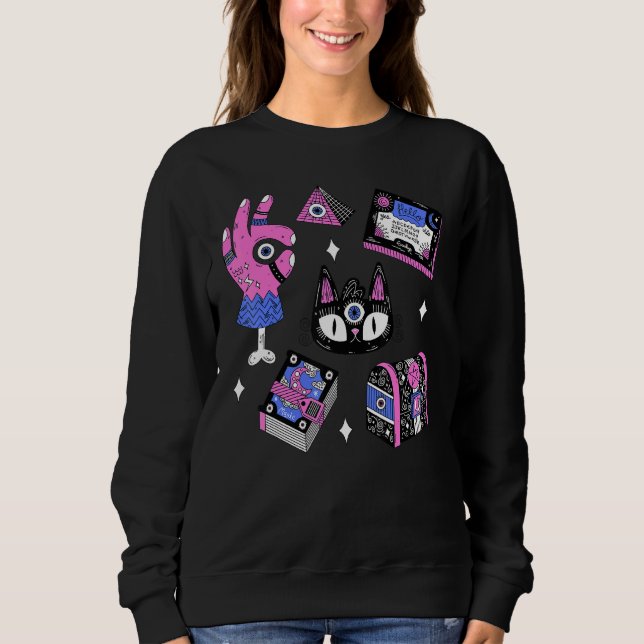 Sudadera Asistente para brujas ocultas de alquimia Mística  (Anverso)