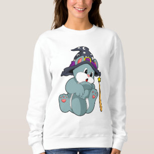 Sudadera Asistente para gato con varita mágica y Gorra