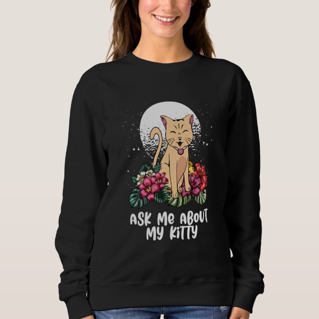 Sudadera Ask Me About Cat Mom Humor Cat Dad Cat (Anverso)