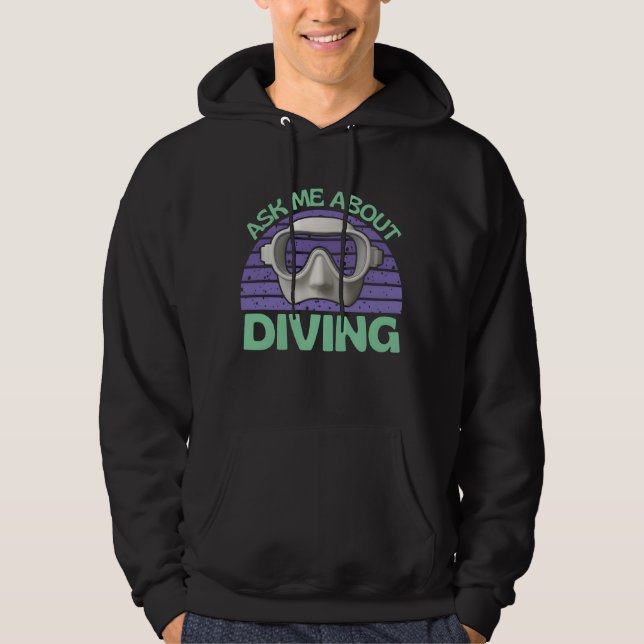 Sudadera ask me about diving (Anverso)