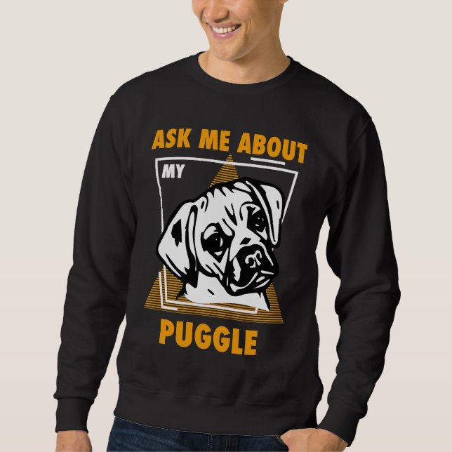 Sudadera Ask Me About My Puggles (Anverso)