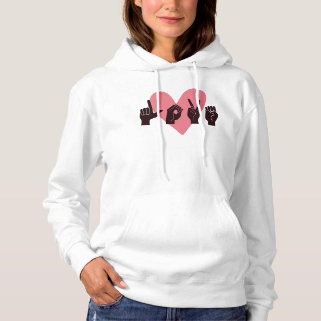 Sudadera ASL Amor IV - Día de San Valentín (Anverso)