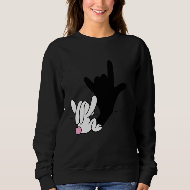 Sudadera Asl Bunny Reflation I Love You Hand Rótulo Languag (Anverso)